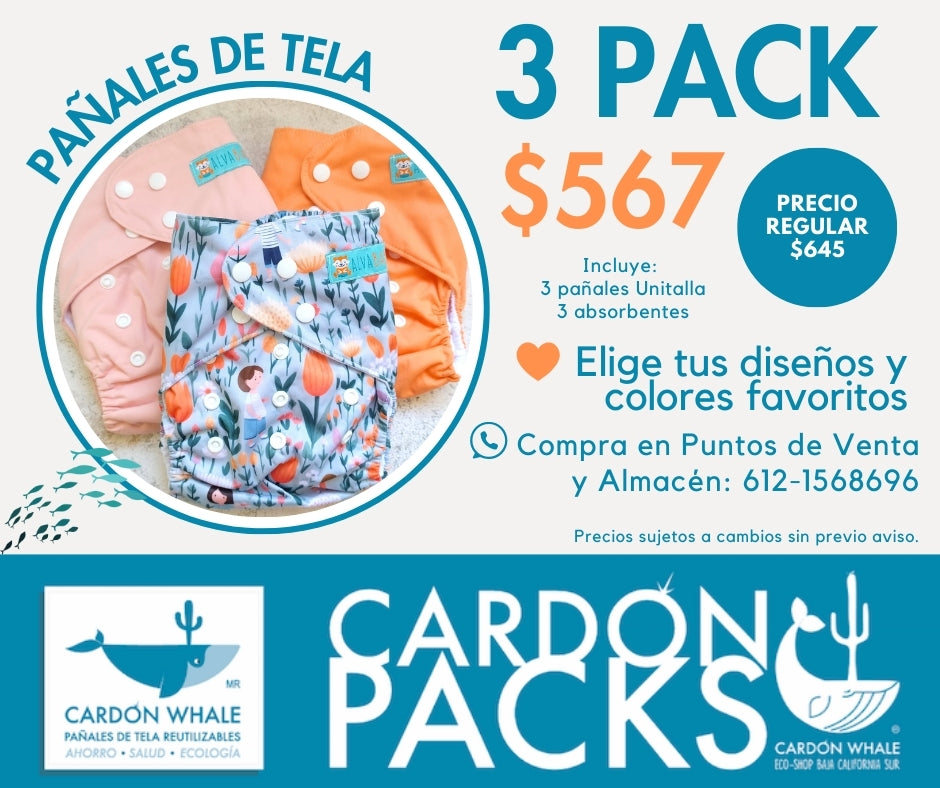 3 PACK INICIO Pañales de Tela