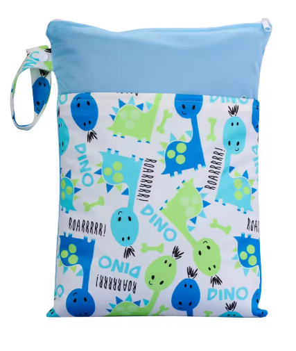 Bolsa Wet Bag Estampada Dinosaurios