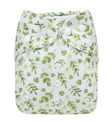 Pañal de Tela Hojas Verdes