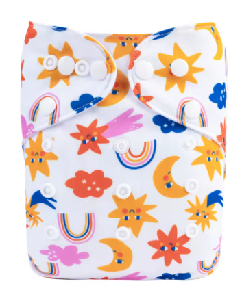 Pañal de Tela Colores Estrellas