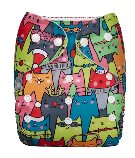 Pañal de Tela Gatos Colores