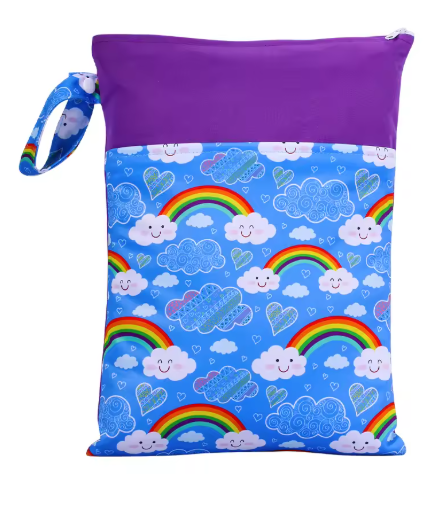 Bolsa Wet Bag Estampada Nubes