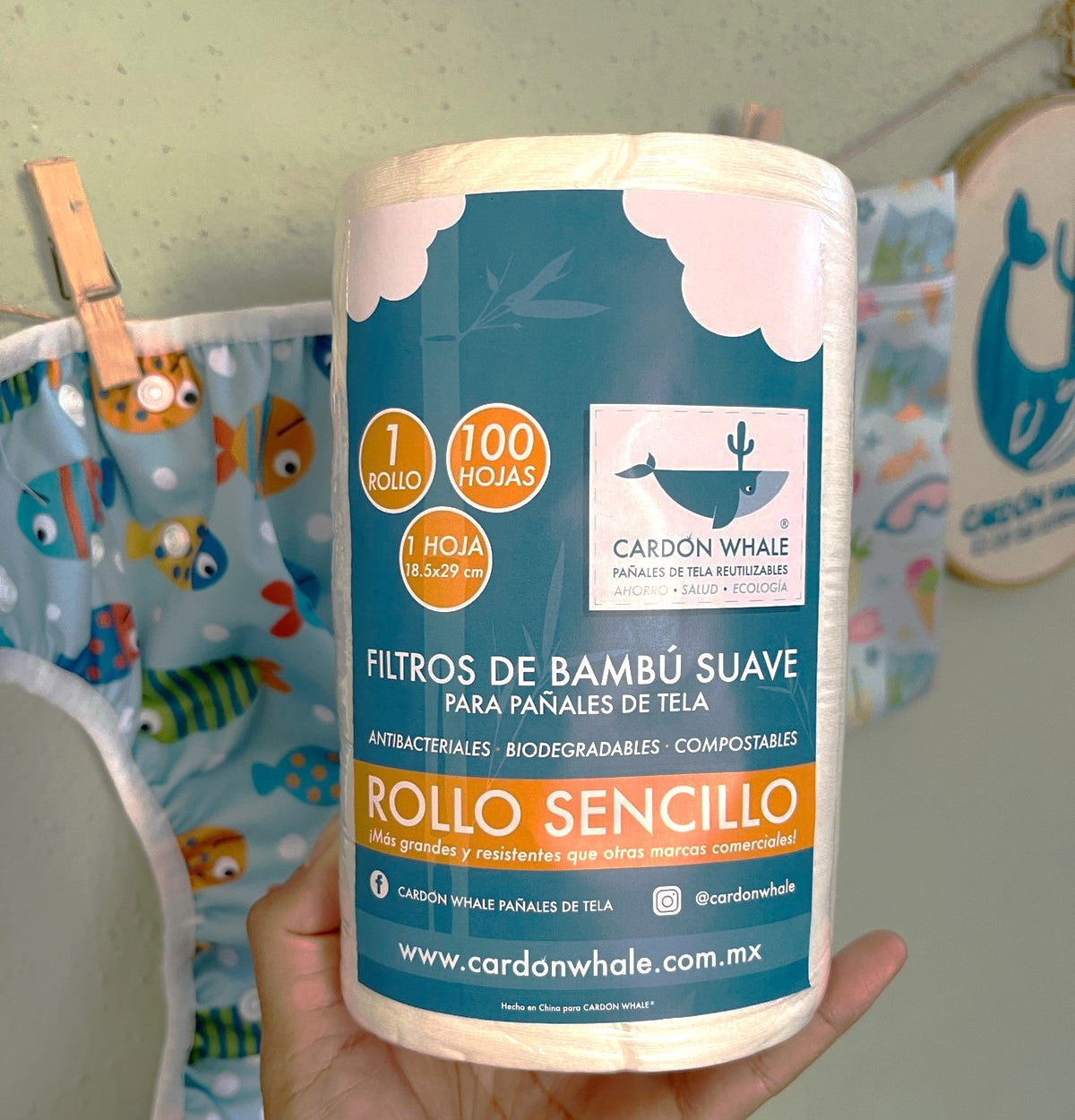 Rollo de filtros de bambú